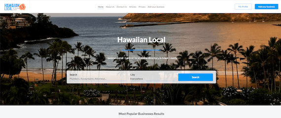 Hawaiian Local home page